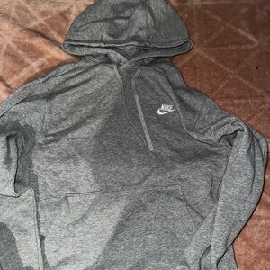 Nike Gray Sweater with Classic Swoosh